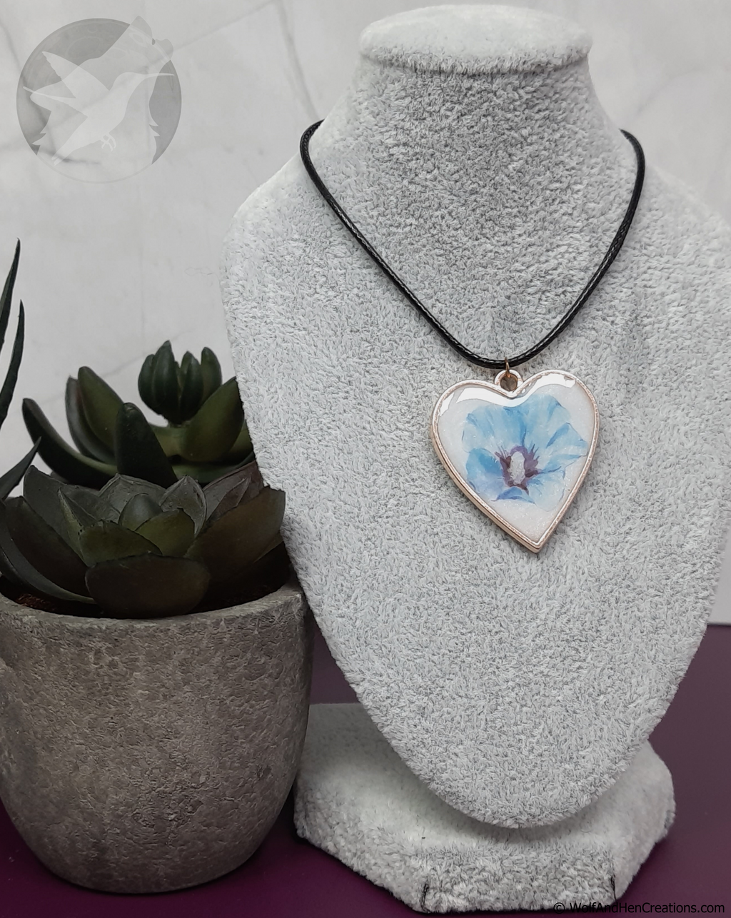 Watercolour Poppy Pendant