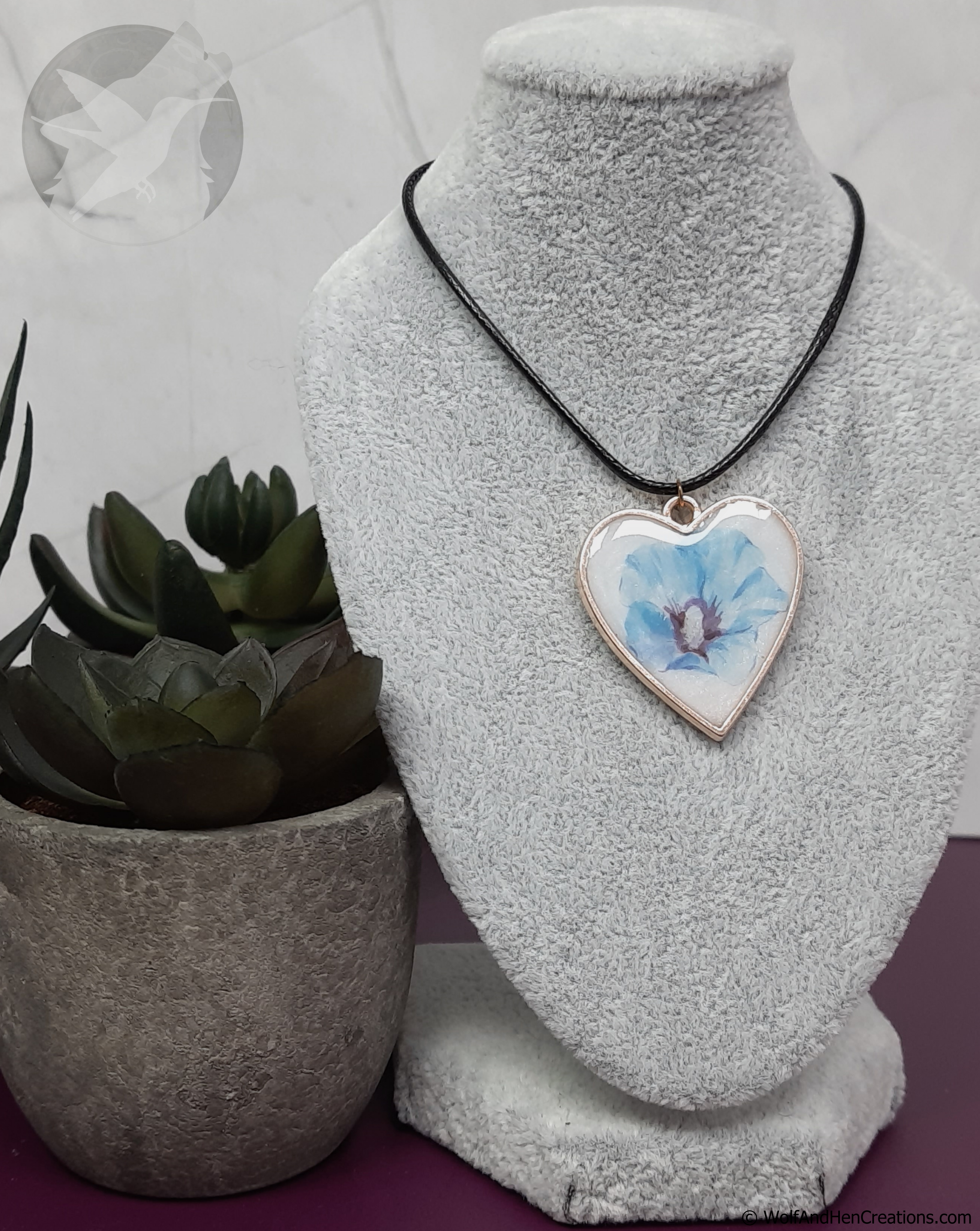 Watercolour Poppy Pendant