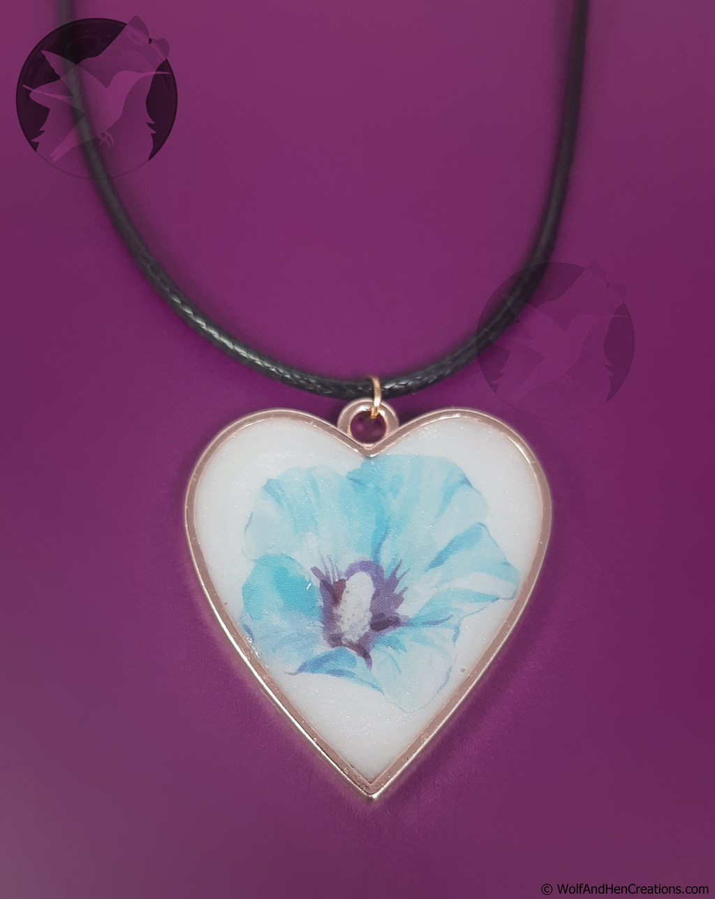 Watercolour Poppy Pendant