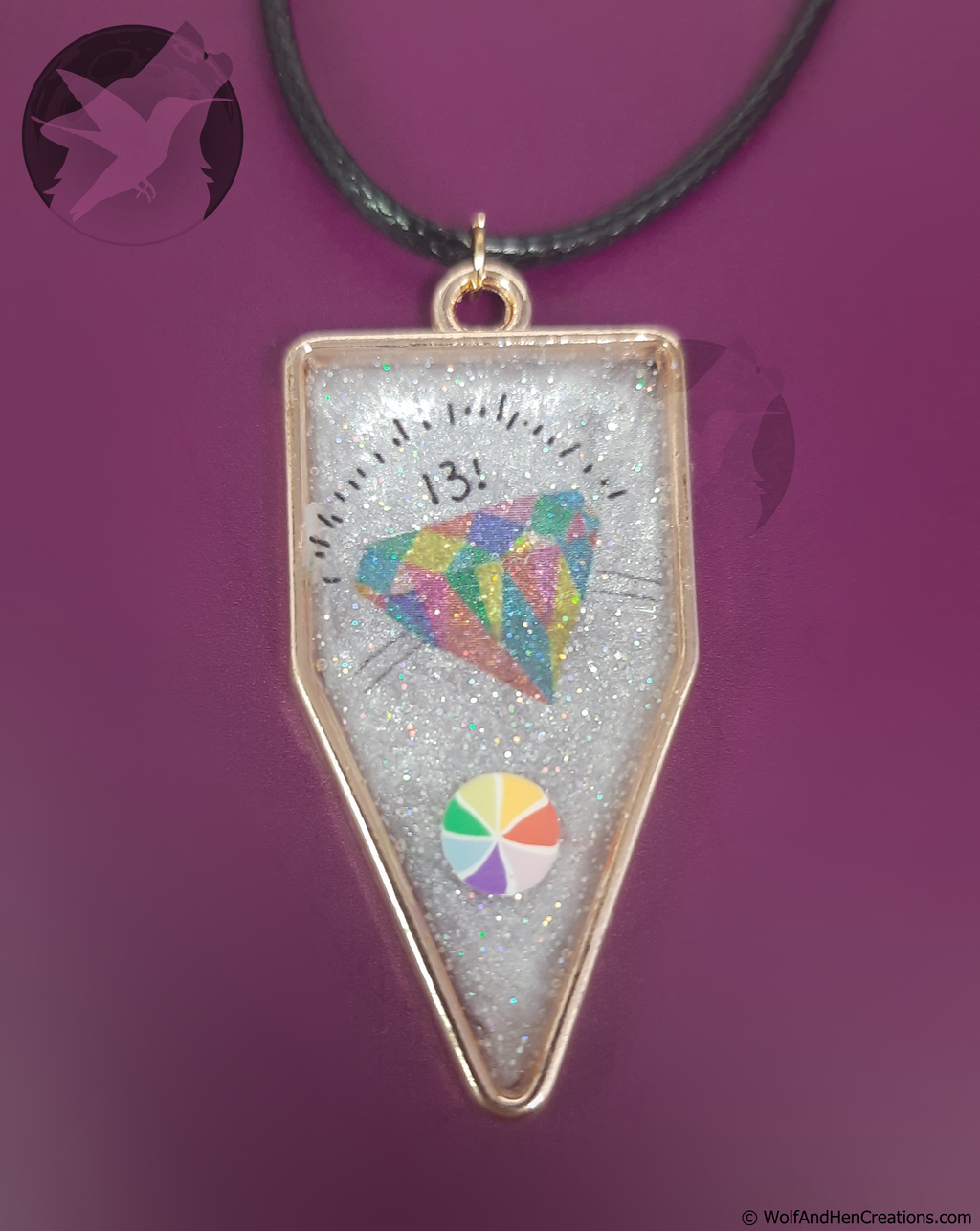 Rainbow Bright Diamond Pendant
