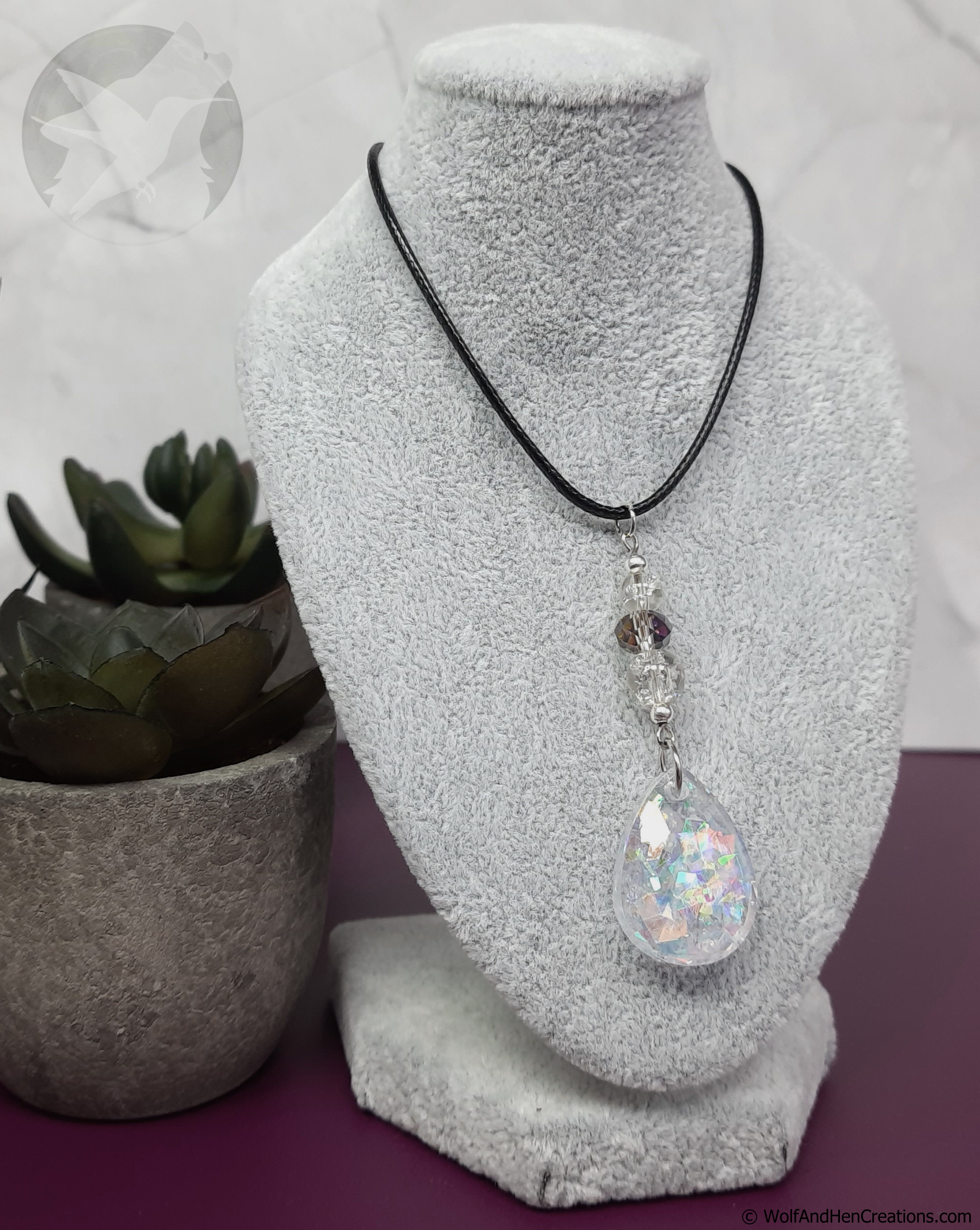 Clear Opalescent Pendant