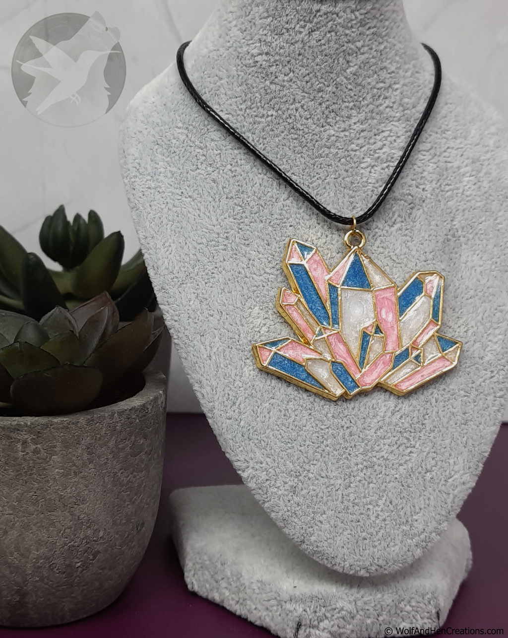 Trans Pride Crystal Pendants