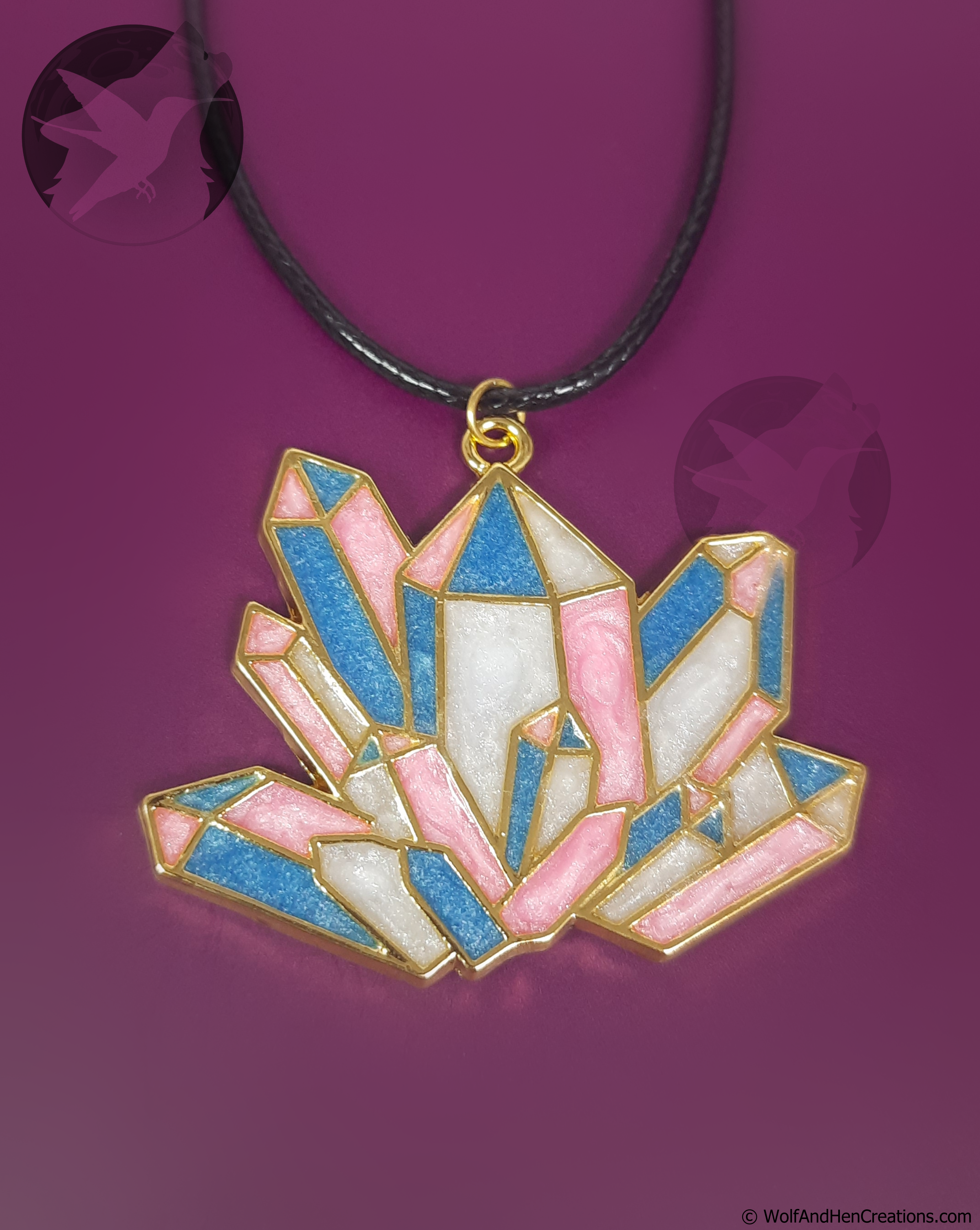 Trans Pride Crystal Pendants