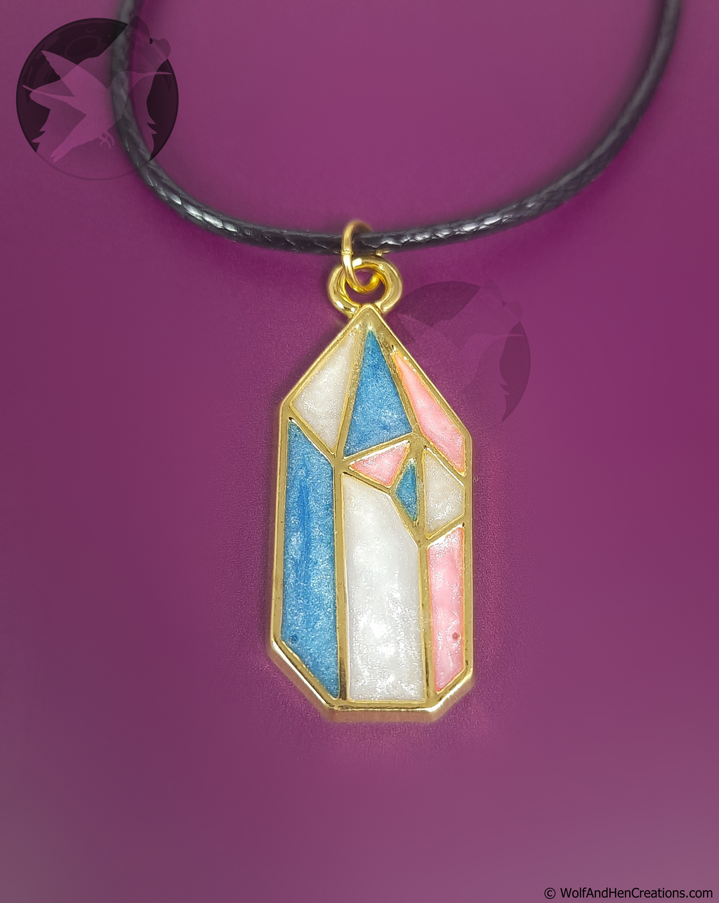 Trans Pride Crystal Pendants