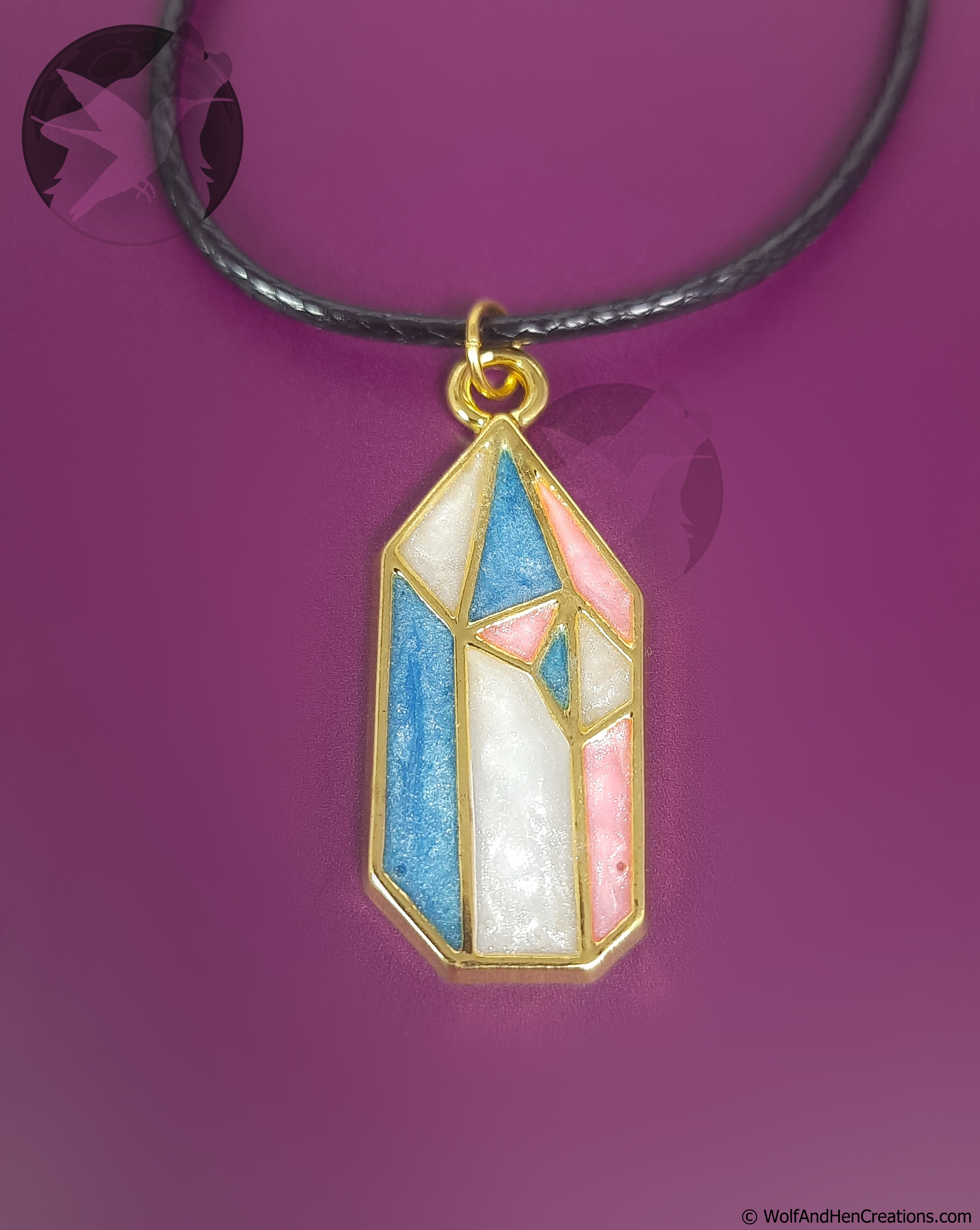 Trans Pride Crystal Pendants