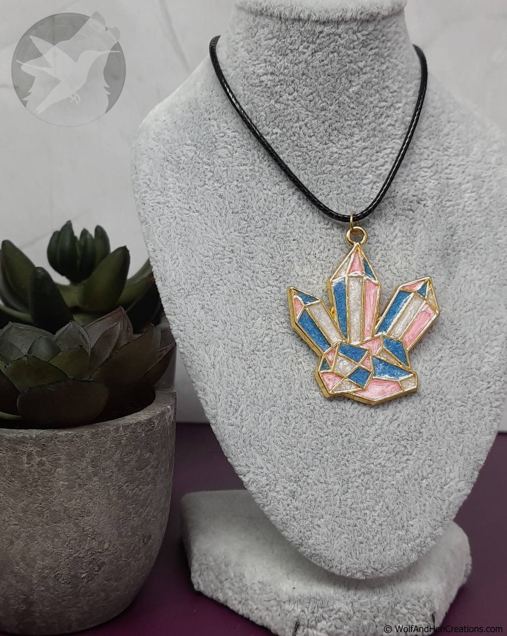 Trans Pride Crystal Pendants