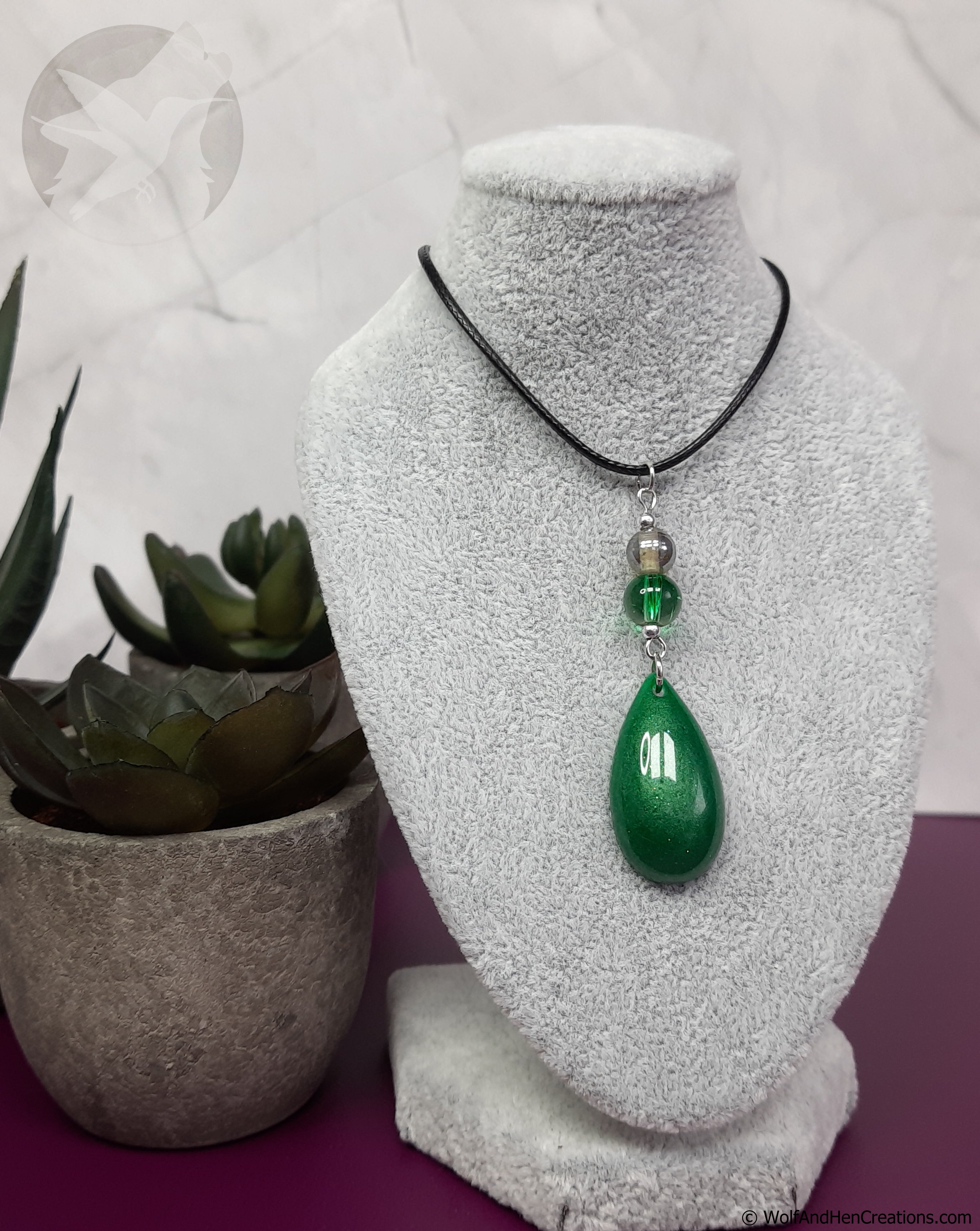 Green Teardrop Pendant