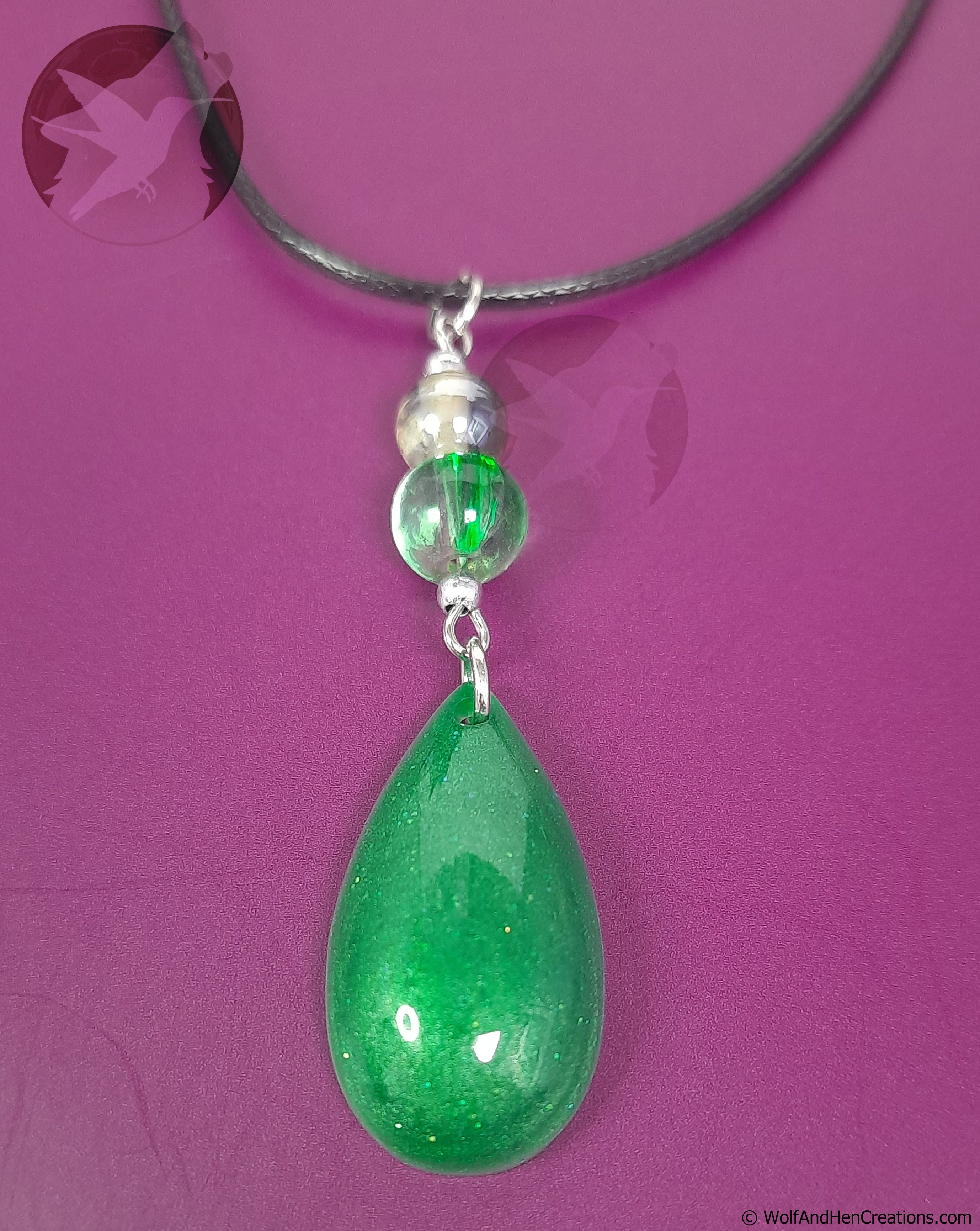 Green Teardrop Pendant